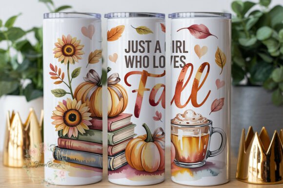 Autumn Pumpkin Book Stack 20oz Tumbler