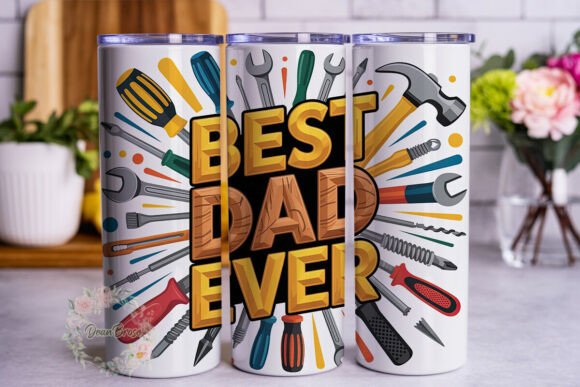 Best Dad Ever Tools 20oz Tumbler Wrap
