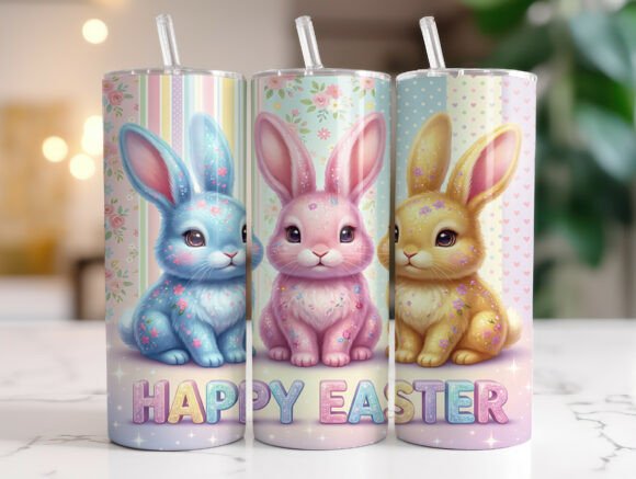 Cute Easter Bunny Happy Easter Tumbler