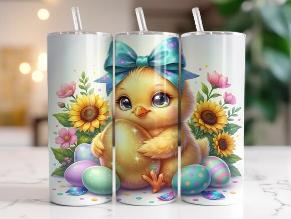 Cute Easter Chick Egg 20oz Tumbler Wrap