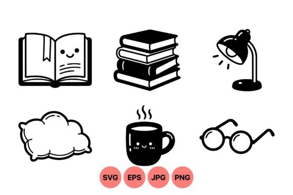 Cute Study Time SVG Icons
