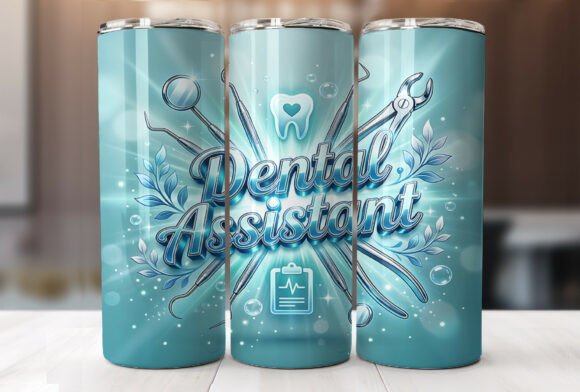 Dental Assistant Skinny Tumbler Wrap