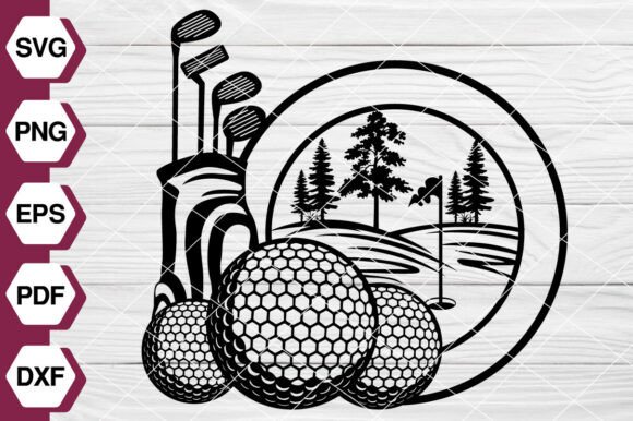 Golfing Scene SVG, Golfer SVG EP639