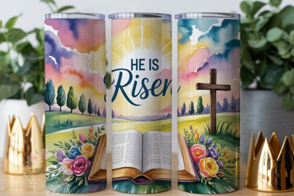 He is Risen Easter Tumbler Wrap PNG