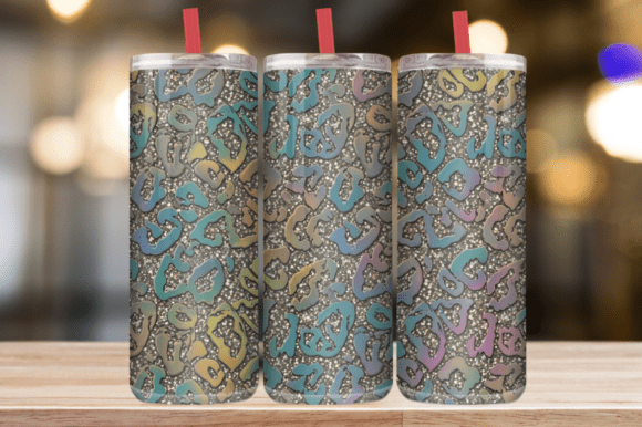 Holographic Leopard Tumbler Wrap