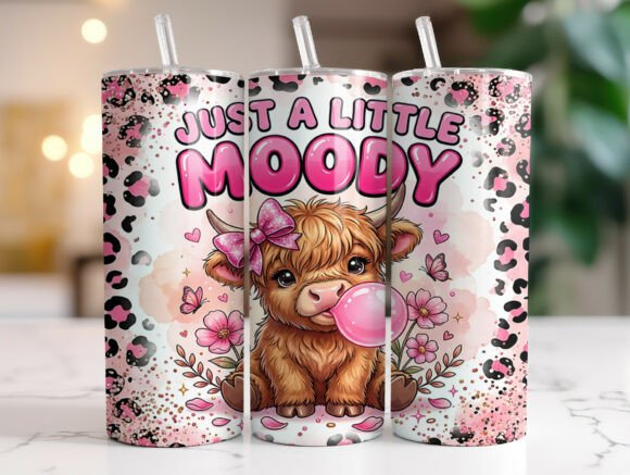 Just a Little Moody Highland Cow Tumbler