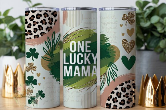 Lucky Mama St Patricks 20oz Tumbler Wrap