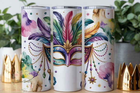 Mardi Gras Festival Mask 20oz Tumbler