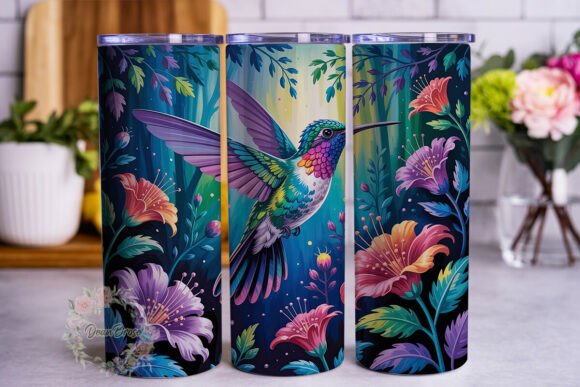 Mystical Hummingbird Garden 20oz Tumbler