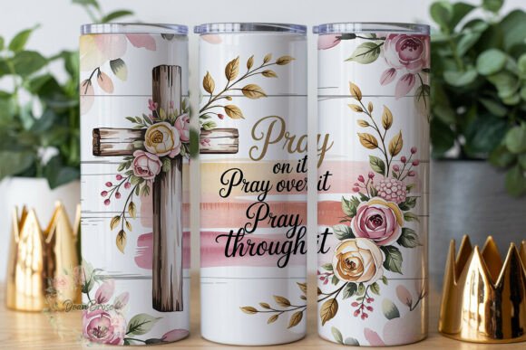 Pray Inspirational Floral 20oz Tumbler
