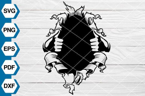 Ripping Open Shirt SVG EP649